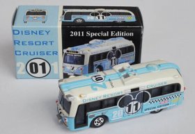 Mini Scale White-Blue TOMY 2011 Special Edition Die-Cast Bus Toy