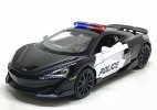 1:32 Scale Black Kids Police Diecast McLaren 600LT Toy