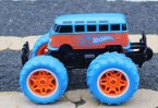 Blue-Orange Stunt Wheeler Kids Big Tires R/C VW Bus Toy
