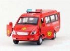 Red Kids Fire Department Die-cast Van Bus Toy