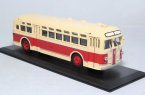 1:43 Scale Beige-Red Die-Cast Soviet Union ZIS 154 Bus Model