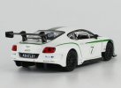 White 1:32 Scale Kids Diecast Bentley Continental GT3 Toy
