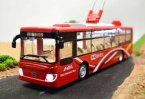 Red / Blue / Yellow Kids Die-Cast City Trolley Bus Toy