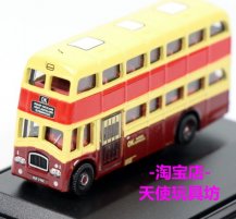 Mini Scale Red Oxford British Double-Decker Bus Model