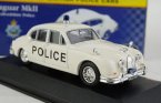White 1:43 Scale Police Atlas Diecast Jaguar MK Model
