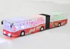 Large Scale Kids Red/ Yellow / Blue Electric Articulated Bus Toy