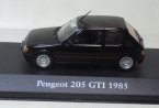 Black 1:43 Atlas Diecast 1985 Peugeot 205 GTI Model
