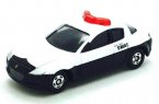 Mini Scale White-Black TOMY Police Diecast Mazda RX-8 Toy