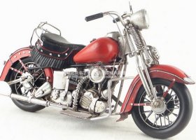 Tinplate 1939 Harley Davidson EL 1000 Large Scale Motorcycle