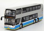 1:64 Scale Silver NO.306 Diecast Ankai Double Decker Bus Model