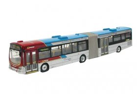 1:76 Scale Red-White-Blue Articulated Design CORGI Bus OM41301