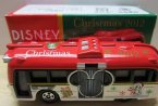 Mini Scale Red-White TOMY Christmas City Bus Toy