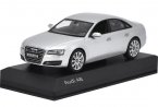 Silver 1:43 Scale Diecast Audi A8 Model