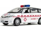 Kids White 1:32 Scale Ambulance Diecast Toyota PREVIA Toy