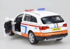 1:32 Scale Kids Orange-White Police Diecast Audi Q7 Toy