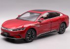 Red 1:18 Scale Diecast 2020 BYD Han EV Car Model