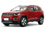 1:18 Scale Red / Silver / White Diecast Jeep Compass Model