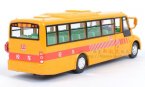 Kids Orange Pull-back Function Chinese Style School Bus Toy
