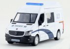 White-Blue Kids 1:36 Police Diecast Mercedes-Benz Sprinter Toy