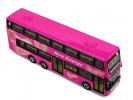 1:42 Scale Pink Die-Cast WUZHOULONG Double-Deck Bus Model