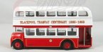1:87 Scale Red-white Corgi London Double Decker Bus Model