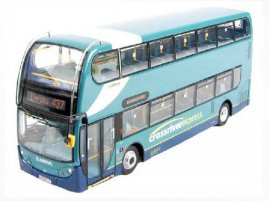 Blue 1:76 Scale CMNL E400 Dennis Double-Decker Bus Model