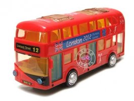 Long Size Red Electric London 2012 Olympic Bus Toy