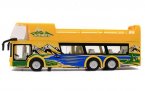 Yellow 1:32 Scale Kids Diecast Double Decker Sightseeing Bus Toy
