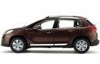 Red / White / Brown 1:18 Scale Diecast Peugeot 2008 SUV Model