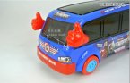 Blue Cartoon Design Avenger Theme Kids Electric Bus Toy