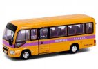 Yellow Hong Kong Toyota Coaster Diecast School Bus Toy