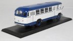 1:43 Scale White-Blue Die-Cast Soviet Union LIAZ 158B Bus Model