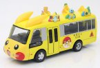 Kids Yellow Pull-Back Function Lovely Pikachu Diecast School Bus
