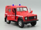 Red / White 1:36 Scale Welly Diecast Land Rover Defender Toy