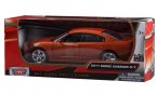 Orange / Silver 1:24 MotorMax Diecast 2011 Dodge Charger R/T