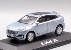 1:43 Scale Blue / Gray Plastic 2021 Changan UNI-K SUV Model