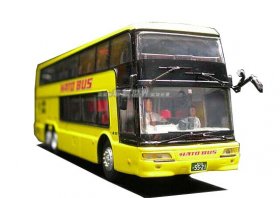 Yellow CMNL 1:76 Scale Diecast Mitsubishi HATO Double Decker Bus