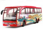 Red / Blue Kids City Travel Plastic Coach Bus Toy