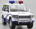 1:18 Scale White-Blue Police Diecast Mitsubishi Pajero Model