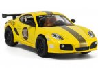 Yellow / Blue Kids 1:32 Scale Diecast Porsche Cayman Toy