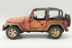 Red Muddy Painting Maisto Diecast Jeep Wrangler Rubicon Model