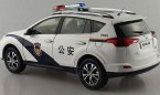 White 1:18 Scale Police Diecast Toyota RAV4 Model