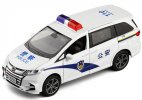 White Kids 1:32 Scale Police Diecast Honda Odyssey MPV Toy