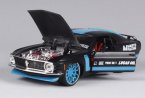 Black-Blue 1:24 Scale Diecast 1970 Ford Mustang Boss 302 Model