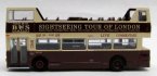 1:76 Scale Brown London Double Decker Tour Bus Model