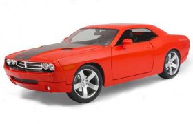 1:18 Scale Red Maisto Diecast 2006 Dodge Challenger Model