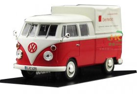 Red-White 1:43 Scale NOREV Diecast 1961 VW DOKE T1 Model