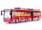 Blue / Red / Yellow Kids Diecast Trolley Articulated Bus Toy