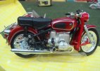 1:18 Scale Red Diecast BMW R69S Sidecar Motorcycle Model