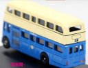 Mini Blue-White Oxford Die-Cast China Motor Double-Decker Bus